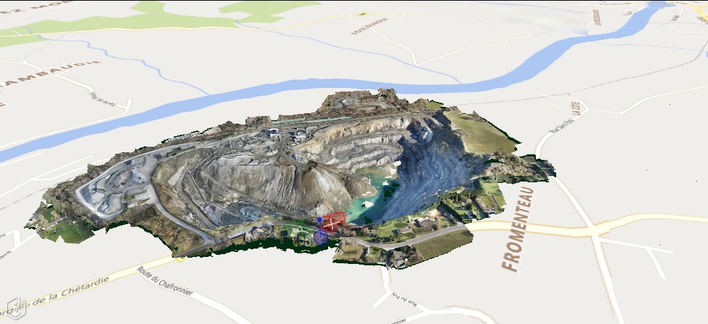 Masked quarry reality model